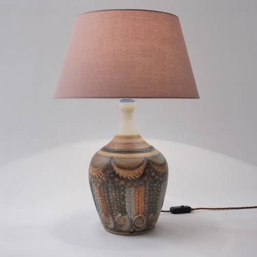 Jean Claude Courjault Midcentury ceramic table lamp, signed, 1960`s ca, French